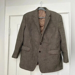 Ralph Lauren Brown Houndstooth Blazer